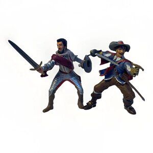 Lot of 2 2001 Papo Figures Athos Musketeer 39902 Henry IV 39714 Retired Medieval